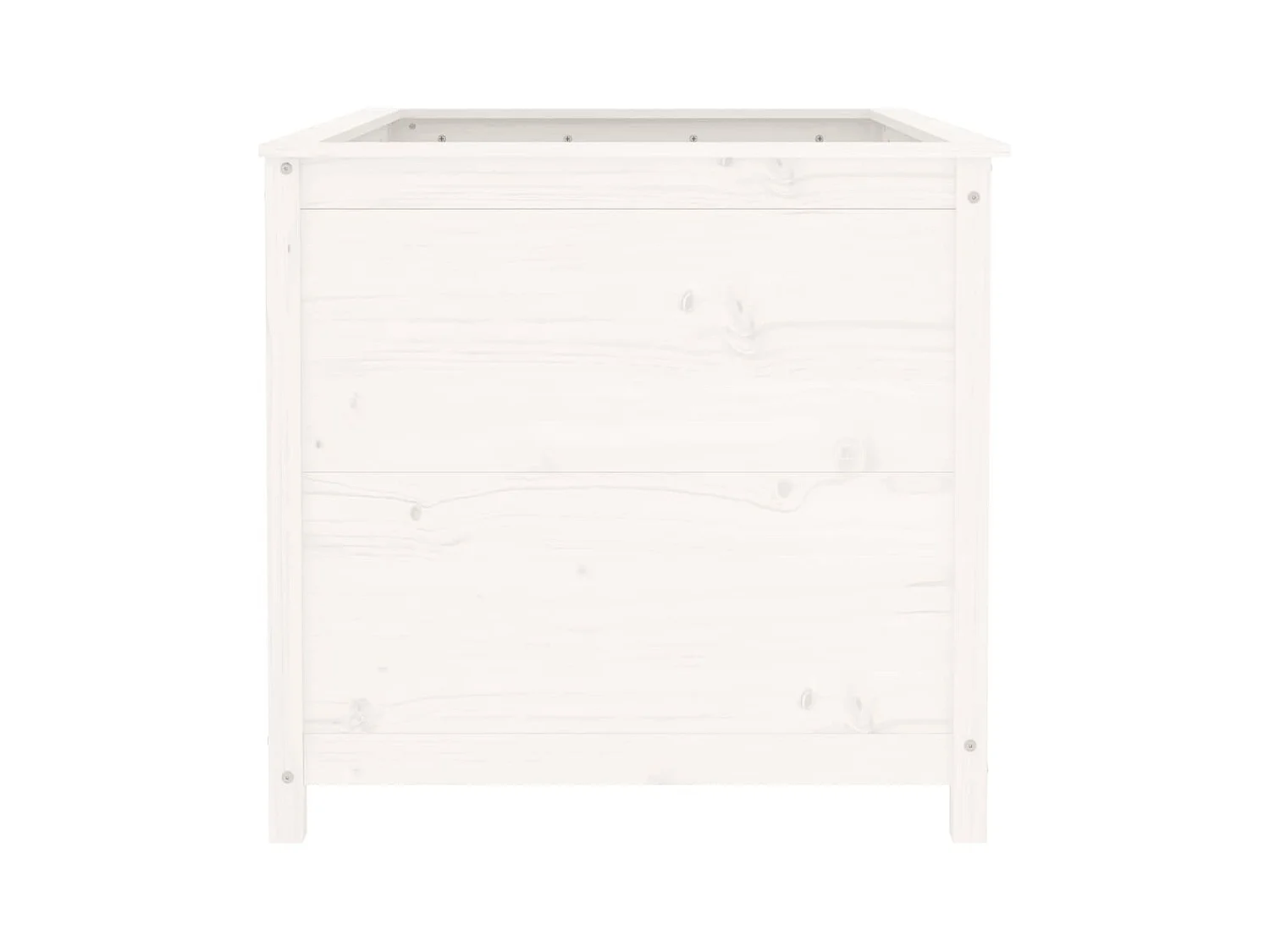 Jardinière bac lit surélevé bois blanche 119.5 x 82.5 x 78 cm 02_0039337