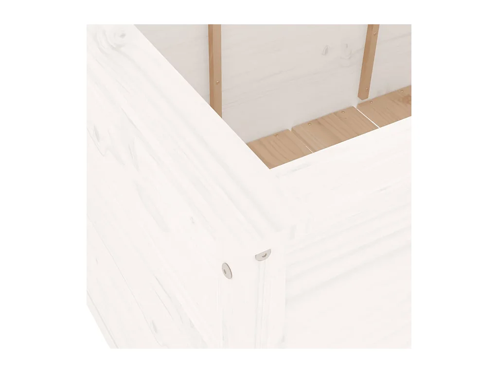 Jardinière bac lit surélevé bois blanche 119.5 x 82.5 x 78 cm 02_0039337