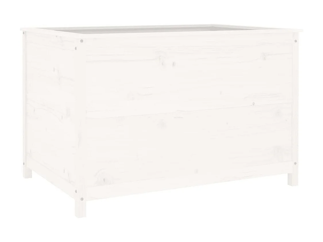 Macetero bancal elevado plantas flores terraza jardín jardín 119,5 x 82,5 x 78 cm madera maciza de pino blanco 02_0039337