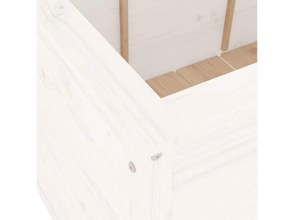 Macetero bancal elevado plantas flores terraza jardín jardín 119,5 x 82,5 x 78 cm madera maciza de pino blanco 02_0039337