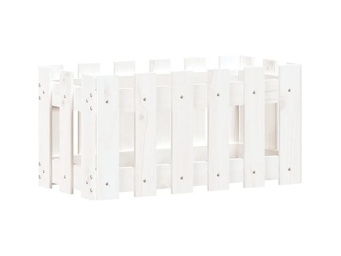 Jardinière bac lit surélevé blanche 60 x 30 x 30 cm 02_0038104