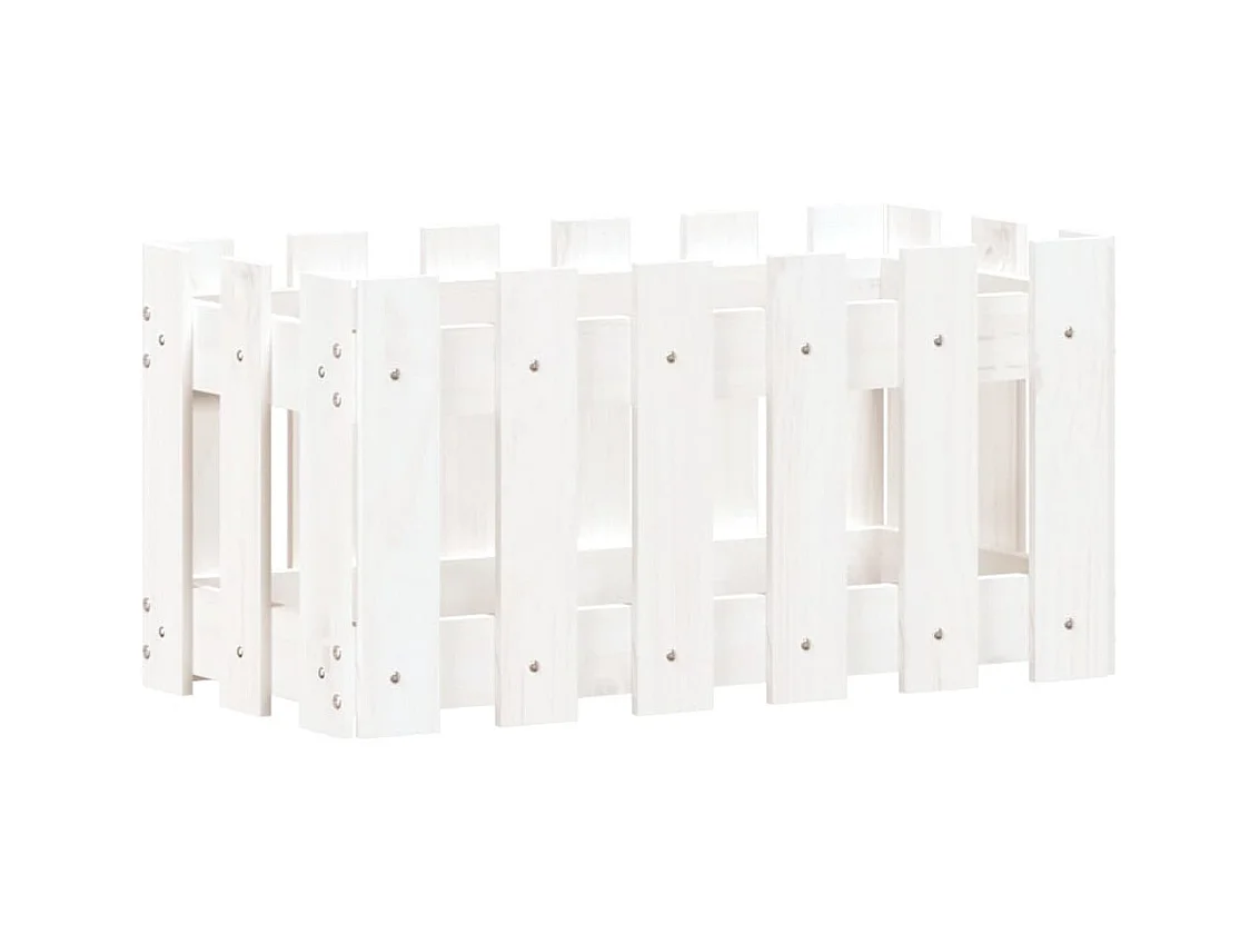 Jardinière bac lit surélevé blanche 60 x 30 x 30 cm 02_0038104