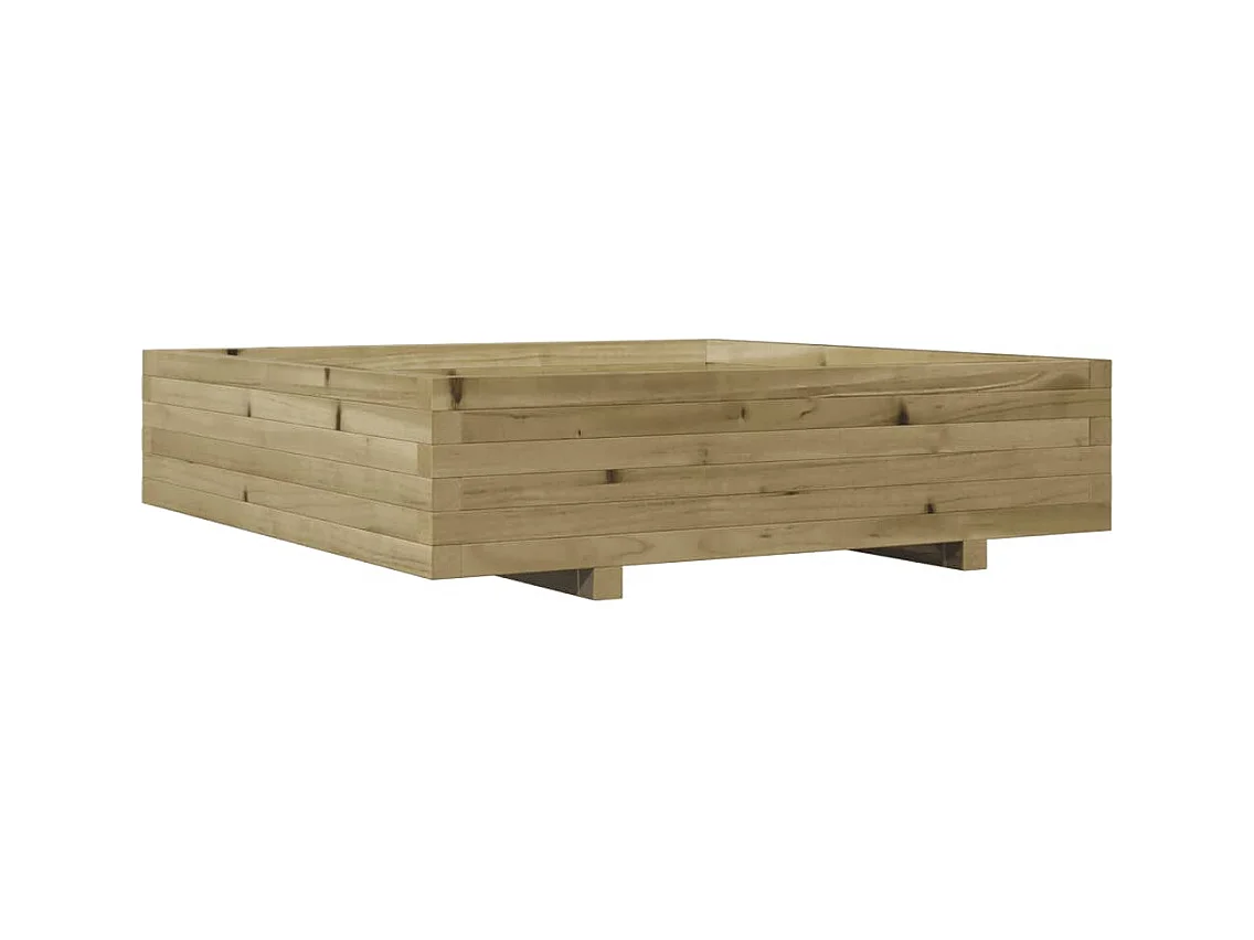 Jardinière bac lit surélevé bois marron 100 x 100 x 45438 cm 02_0037253