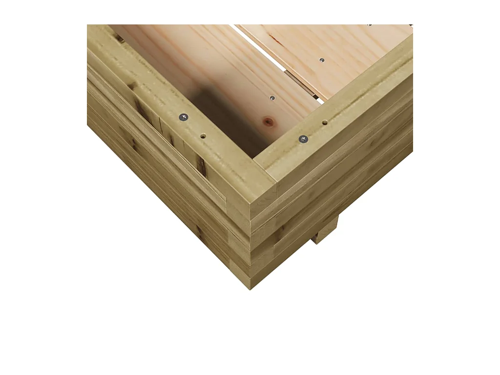 Jardinière bac lit surélevé bois marron 100 x 100 x 45438 cm 02_0037253