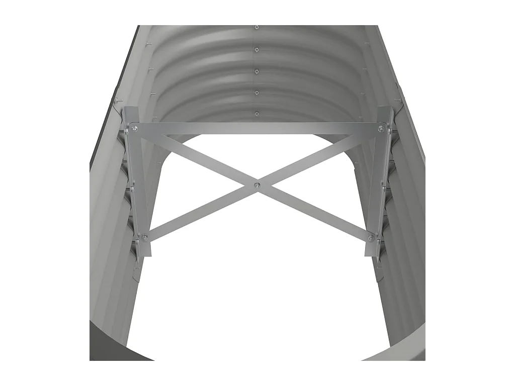 Jardinière bac lit surélevé grise 114 x 40 x 36 cm 02_0039570