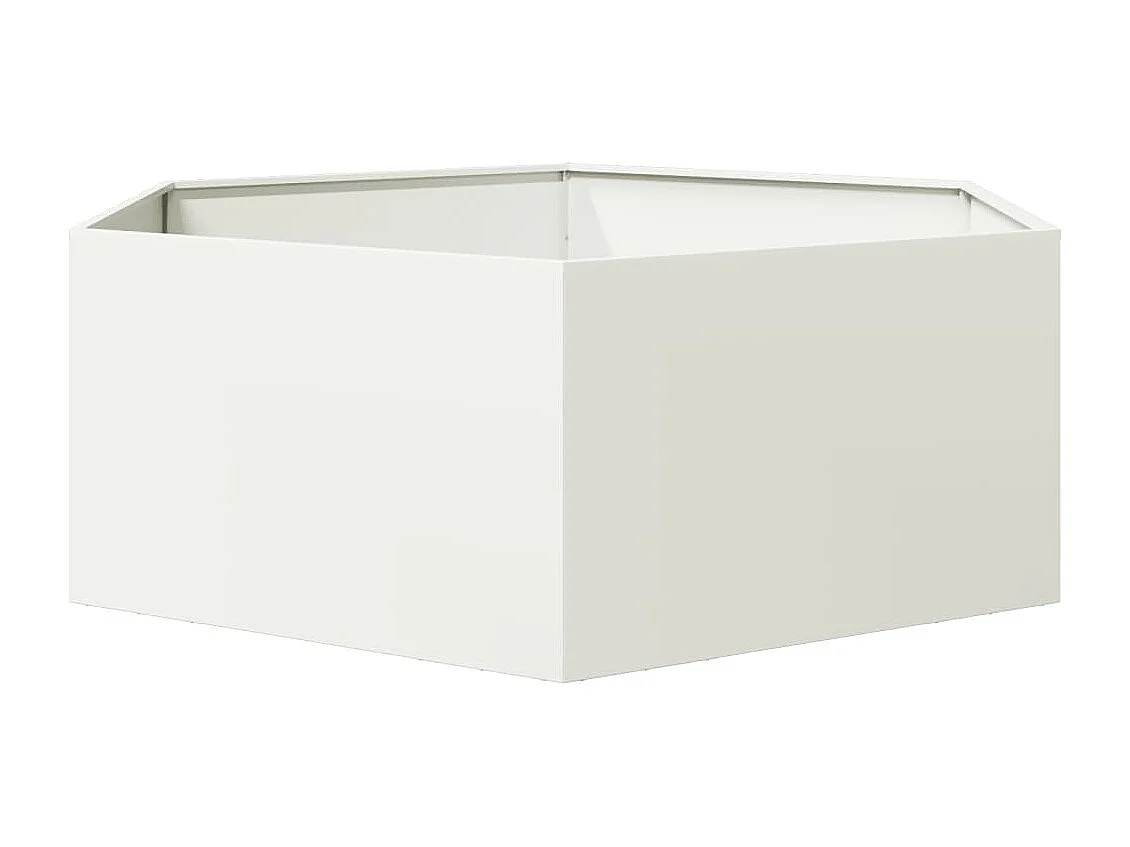 Jardinière bac lit surélevé blanche 138 x 120 x 45 cm 02_0038637