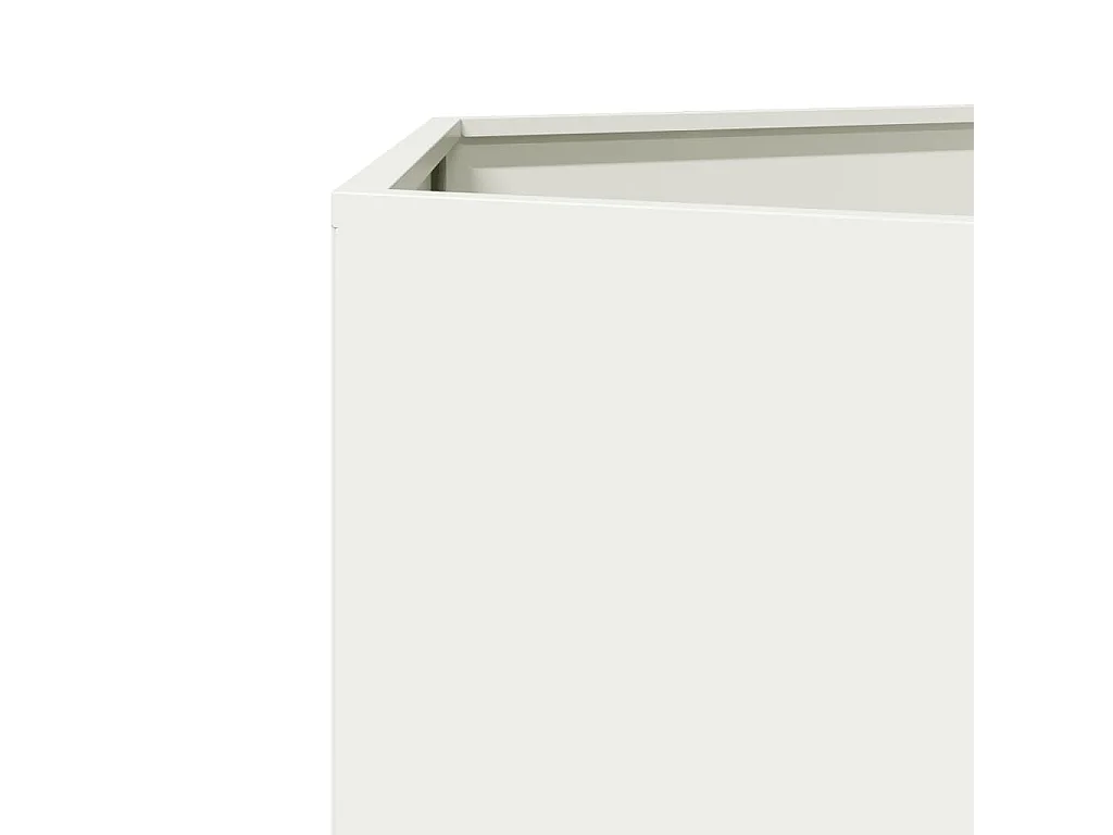 Jardinière bac lit surélevé blanche 138 x 120 x 45 cm 02_0038637