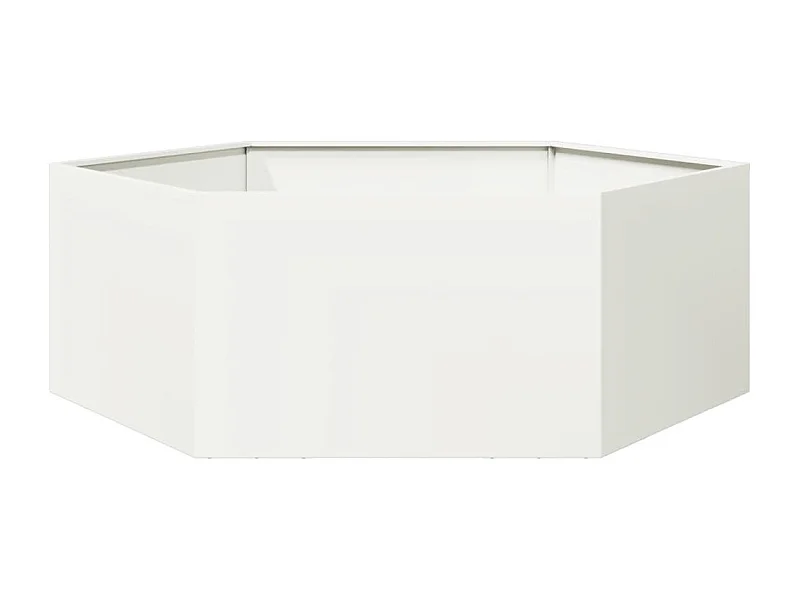 Jardinière bac lit surélevé blanche 138 x 120 x 45 cm 02_0038637