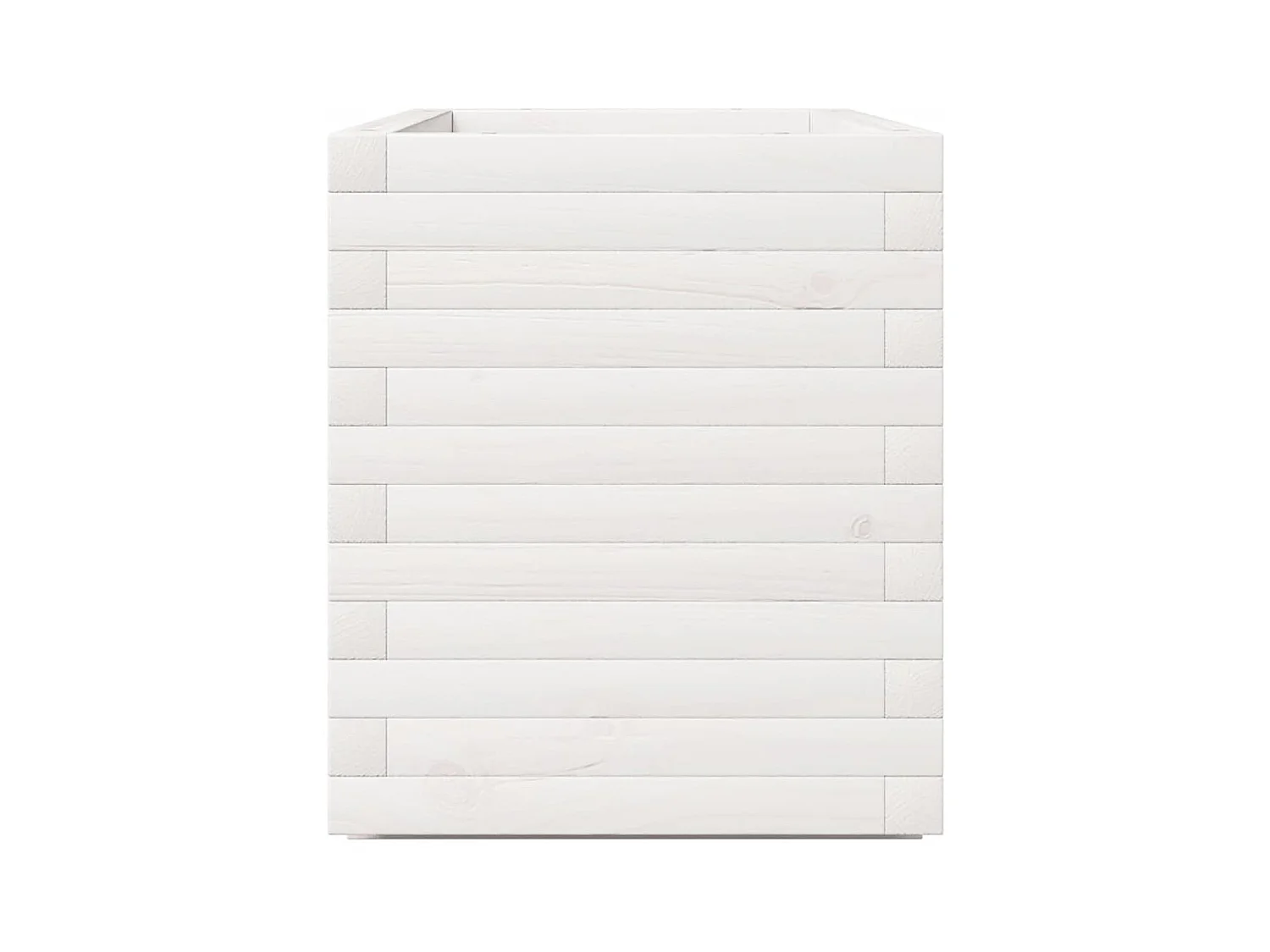 Jardinière bac lit surélevé bois blanche 90 x 40 x 49.5 cm 02_0037987