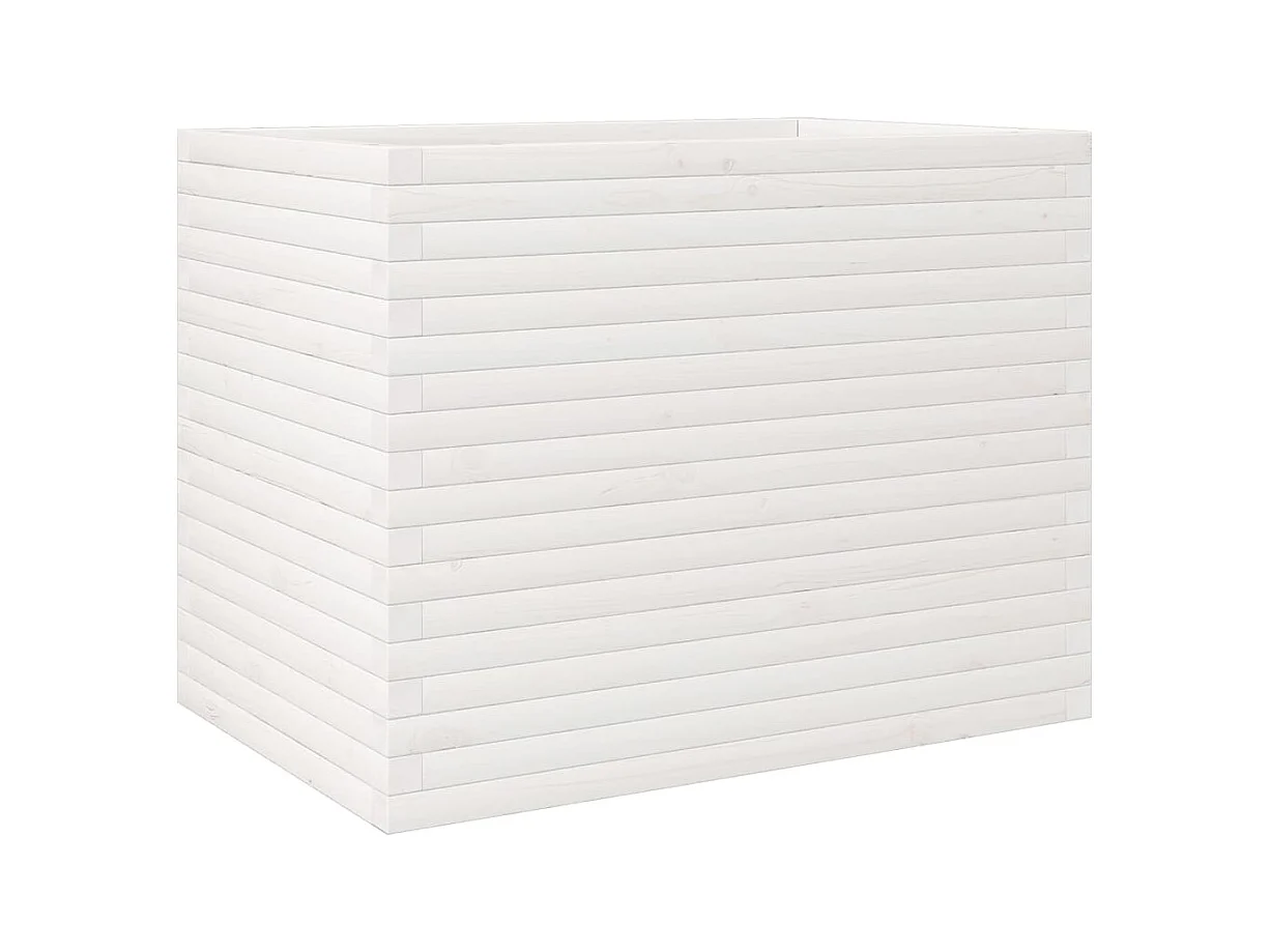 Jardinière bac lit surélevé bois blanche 90 x 60 x 68.5 cm 02_0038033