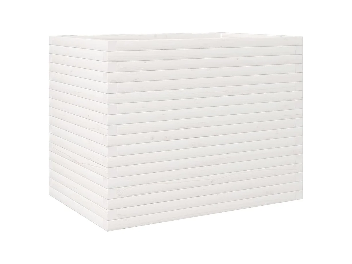 Jardinière bac lit surélevé bois blanche 90 x 60 x 68.5 cm 02_0038033