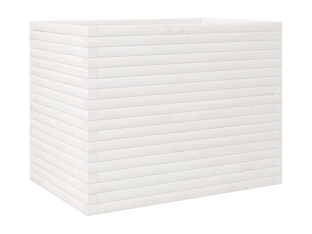 Macetero bancal elevado plantas flores terraza jardín 90 x 60 x 68,5 cm madera maciza de pino blanco 02_0038033