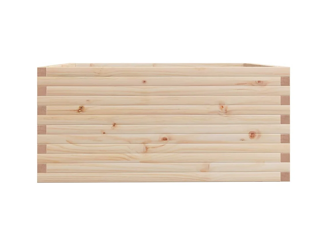 Jardinière bac lit surélevé bois marron 100 x 100 x 49.5 cm 02_0037262