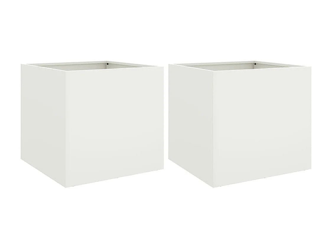 Jardinière bac lit surélevé blanche 49 x 47 x 46 cm 02_0038985