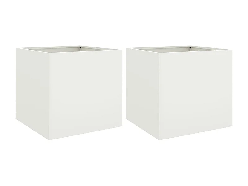 Jardinière bac lit surélevé blanche 49 x 47 x 46 cm 02_0038985