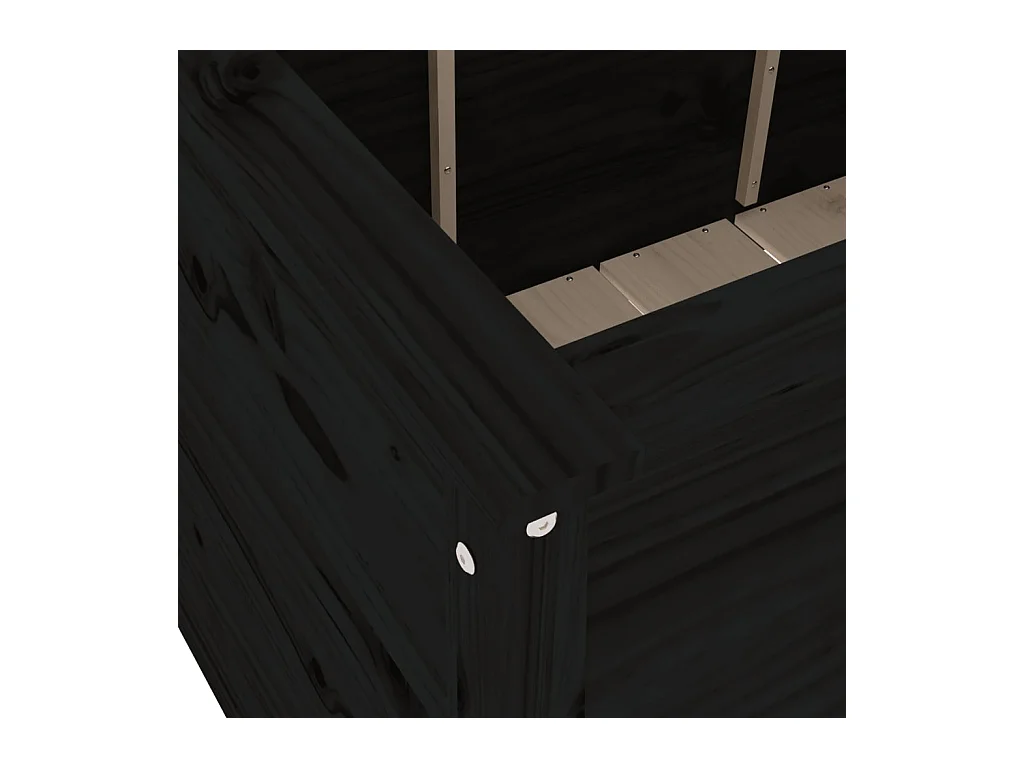 Jardinière bac lit surélevé bois marron 119.5 x 82.5 x 78 cm 02_0039334