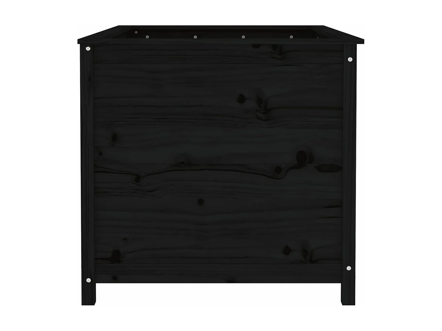 Bandeja para plantador de plantas com canteiro elevado flores terraço jardim jardim 119,5 x 82,5 x 78 cm madeira maciça de pinho preto 02_0039334