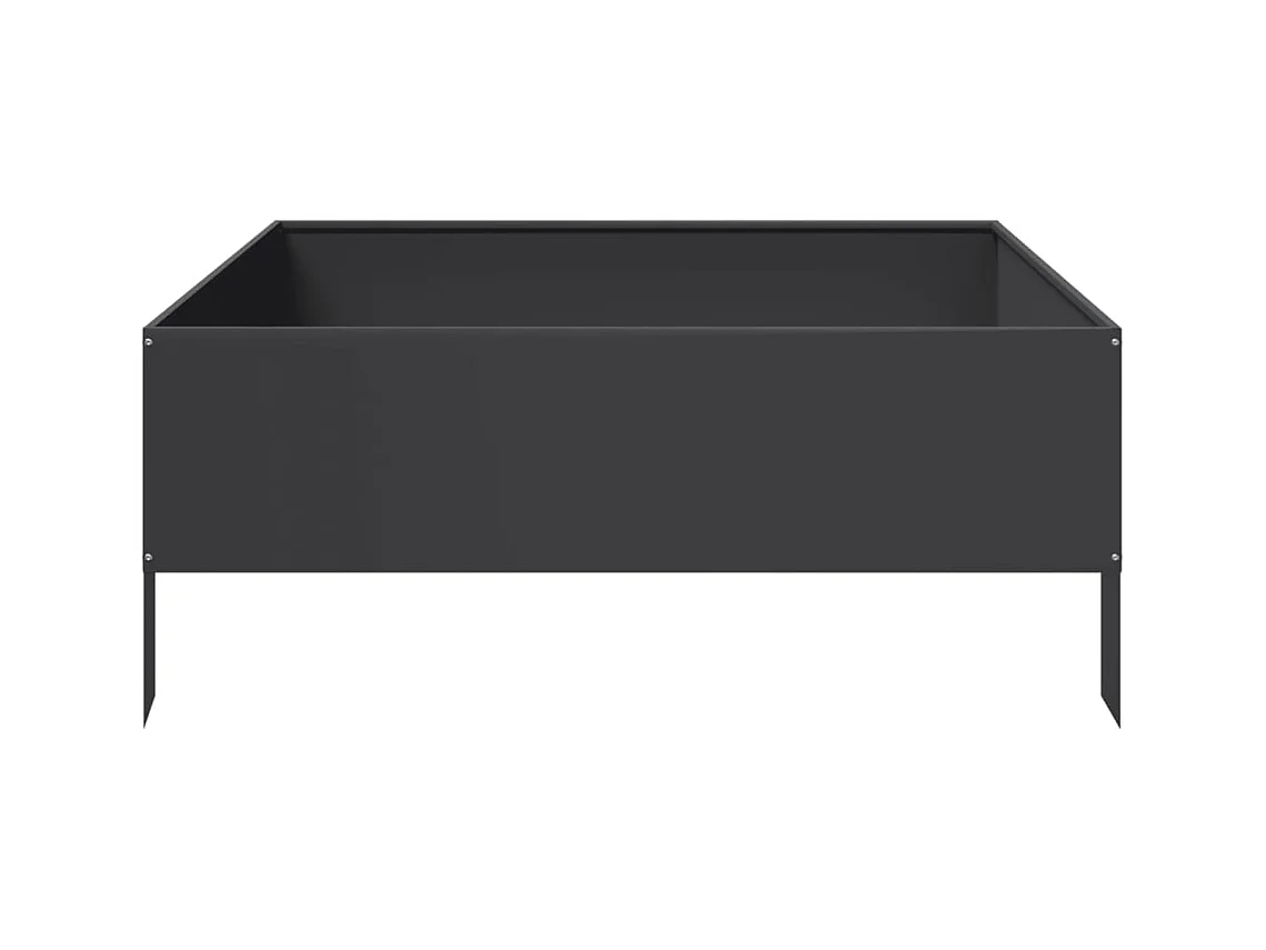 Jardinière bac lit surélevé noire 100 x 100 x 25 cm 02_0039266
