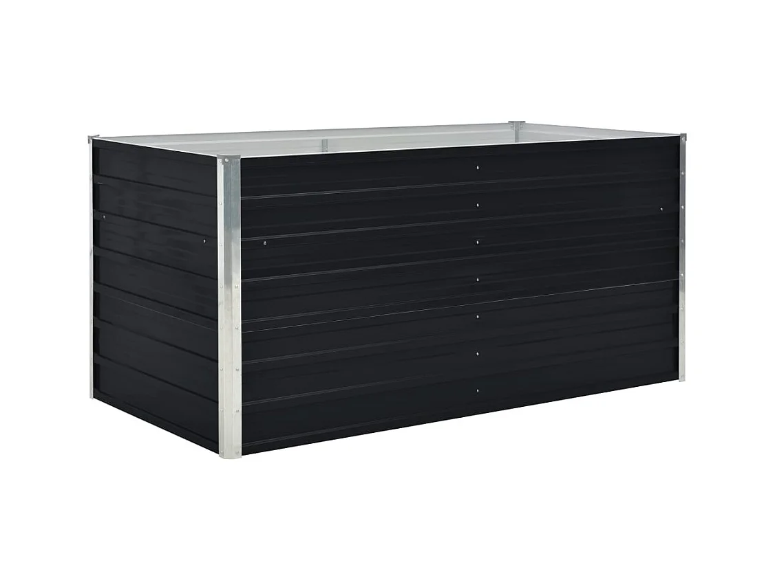 Fioriera 160 x 80 x 45 cm acciaio zincato antracite 02_0000792