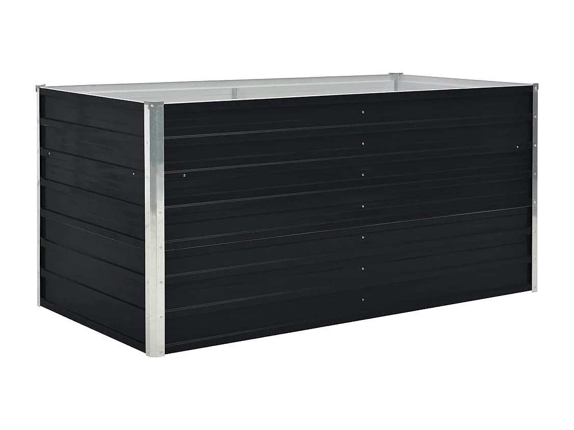 Fioriera 160 x 80 x 45 cm acciaio zincato antracite 02_0000792