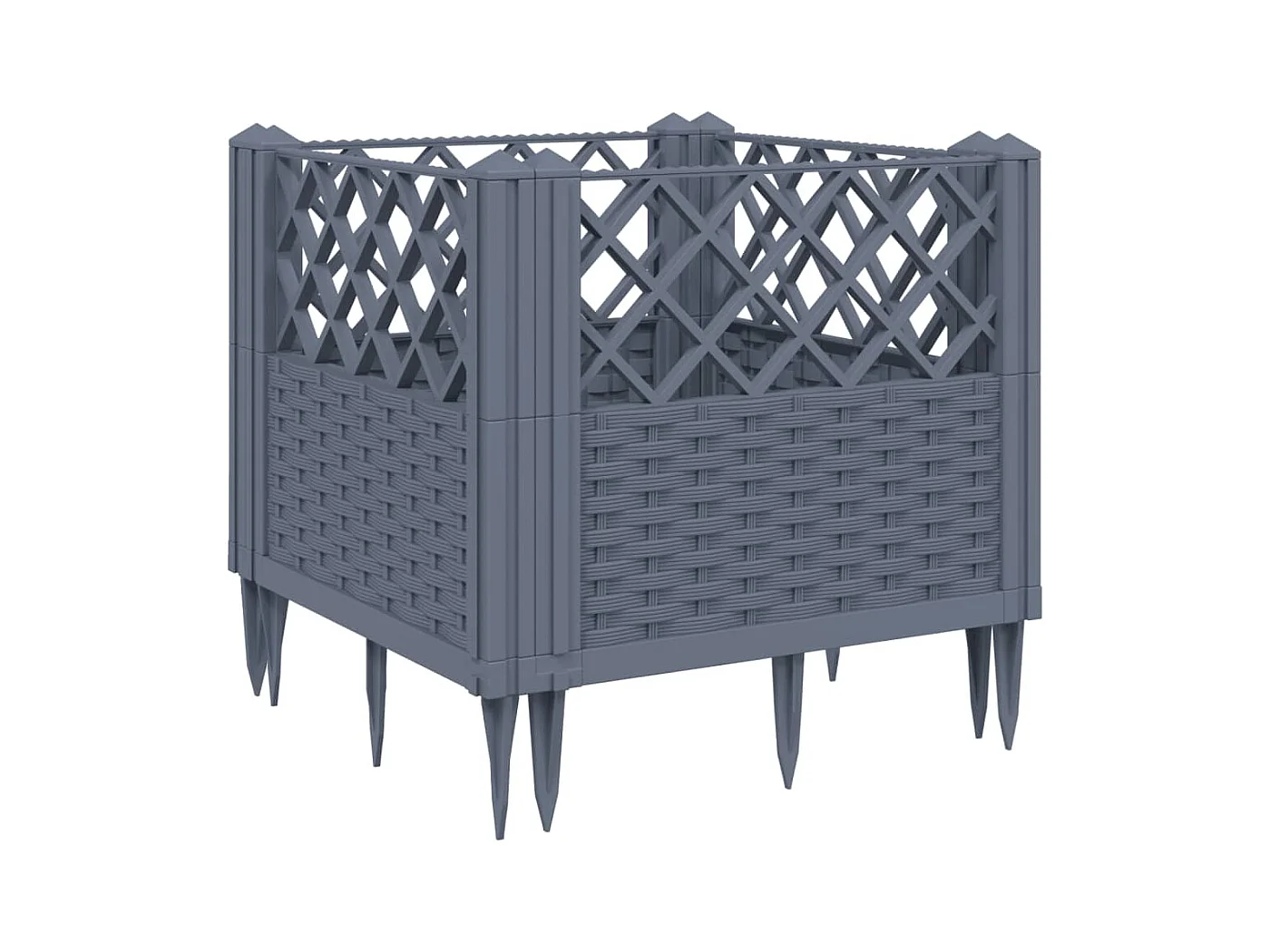 Jardinière bac lit surélevé grise 43 x 5 x 43 cm 02_0038202