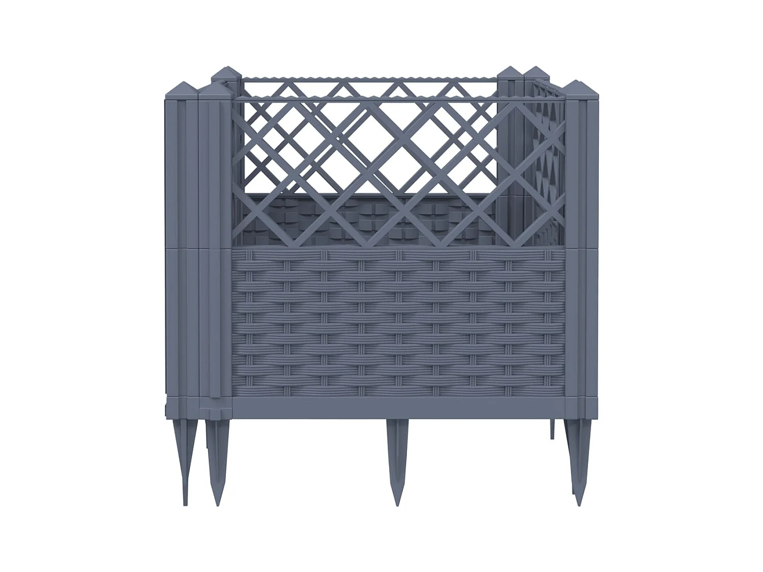 Jardinière bac lit surélevé grise 43 x 5 x 43 cm 02_0038202
