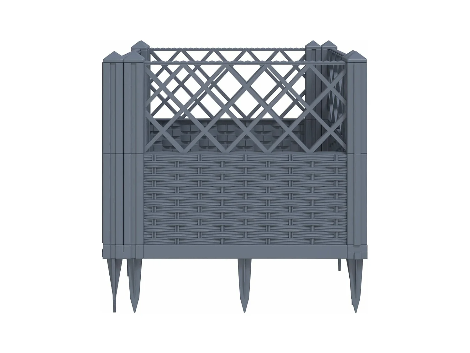 Jardinière bac lit surélevé grise 43 x 5 x 43 cm 02_0038202