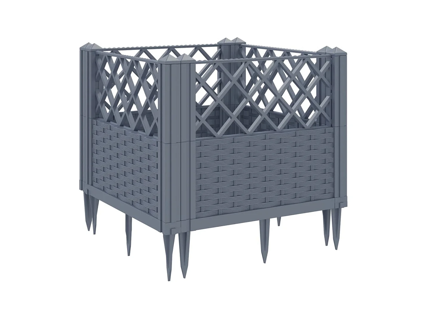 Jardinière bac lit surélevé grise 43 x 5 x 43 cm 02_0038202