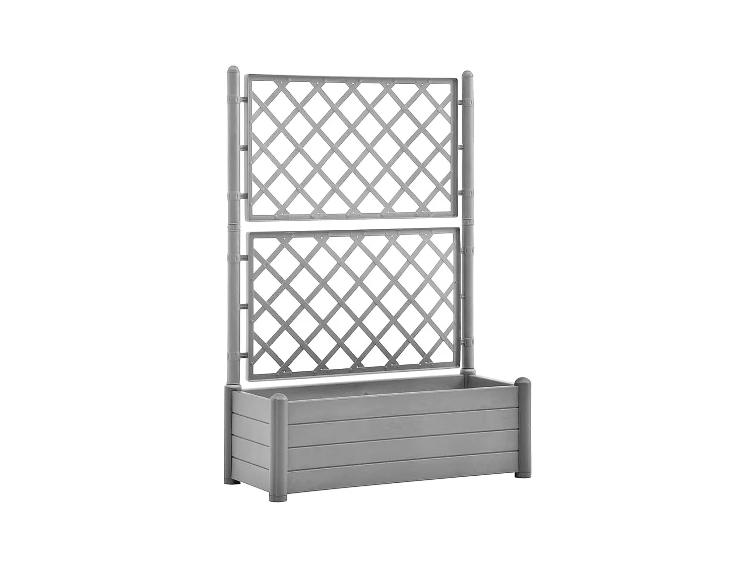 Jardinière bac lit surélevé grise 100 x 43 x 142 cm 02_0038221