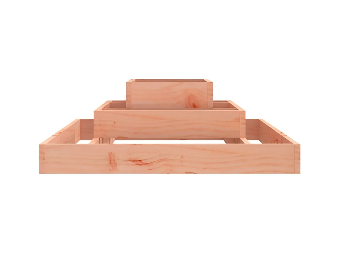 Jardinière bac lit surélevé bois marron 80 x 80 x 27 cm 02_0037896