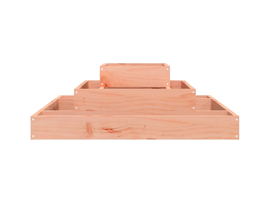 Jardinière bac lit surélevé bois marron 80 x 80 x 27 cm 02_0037896