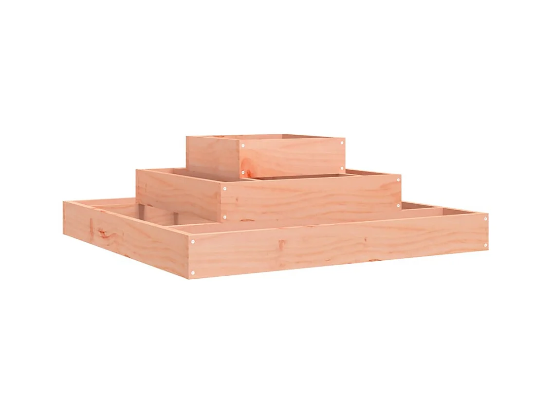 Vassoio per fioriera aiuola rialzata piante fiori terrazza giardino 80 x 80 x 27 cm legno massello di abete Douglas marrone 02_0037896