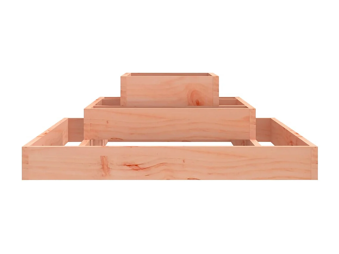 Vassoio per fioriera aiuola rialzata piante fiori terrazza giardino 80 x 80 x 27 cm legno massello di abete Douglas marrone 02_0037896