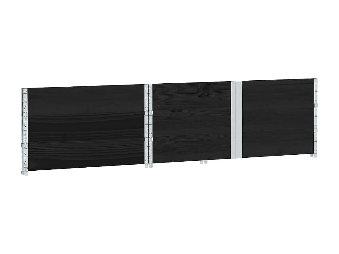 Vassoio per fioriera aiuola rialzata piante fiori terrazza giardino 150 x 100 cm legno massiccio di pino nero 02_0037425