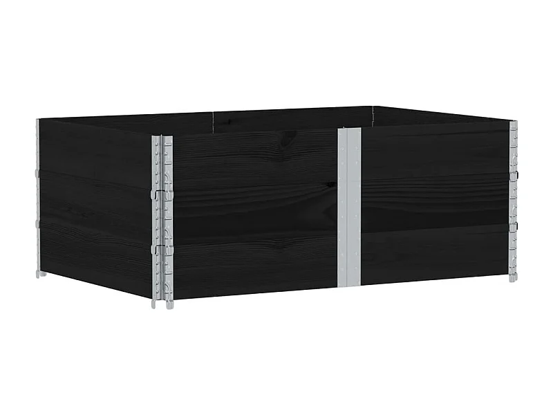 Vassoio per fioriera aiuola rialzata piante fiori terrazza giardino 150 x 100 cm legno massiccio di pino nero 02_0037425