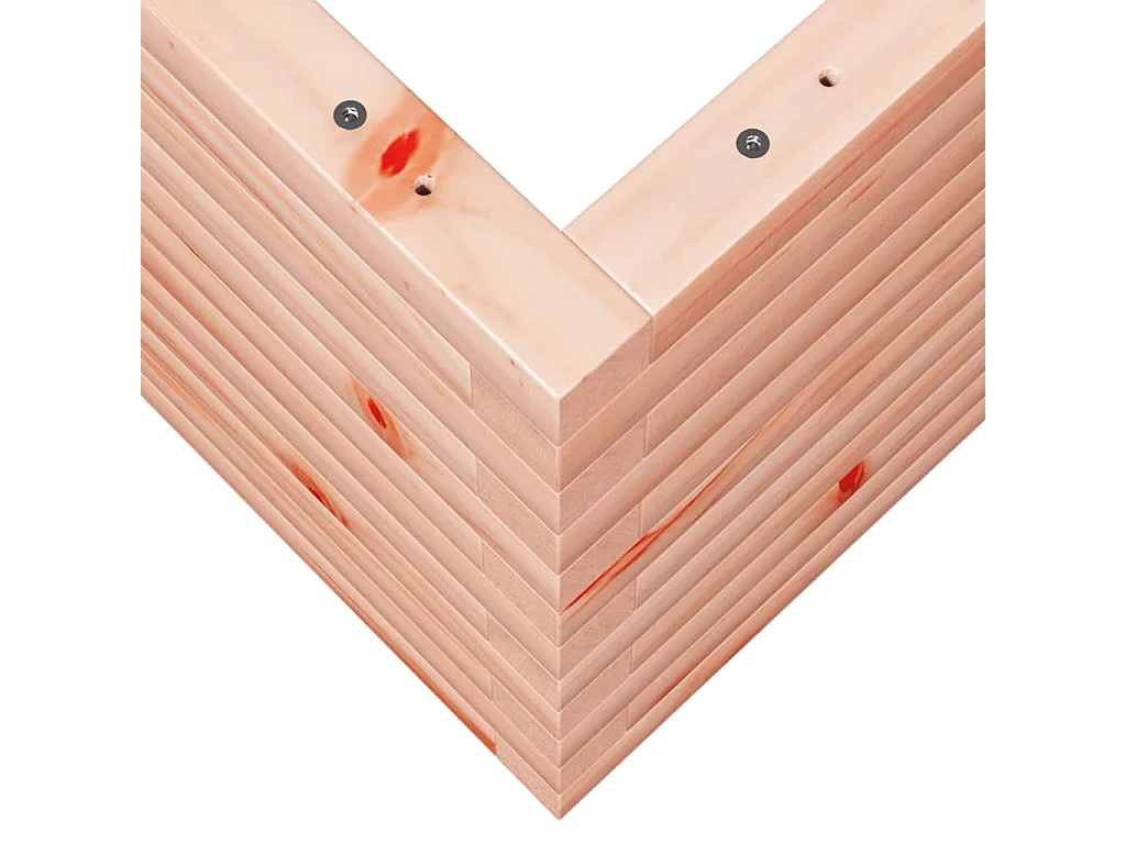 Vassoio per fioriera aiuola rialzata piante fiori terrazza giardino 90 x 60 x 45,5 cm legno massello di abete Douglas marrone 02_0038018