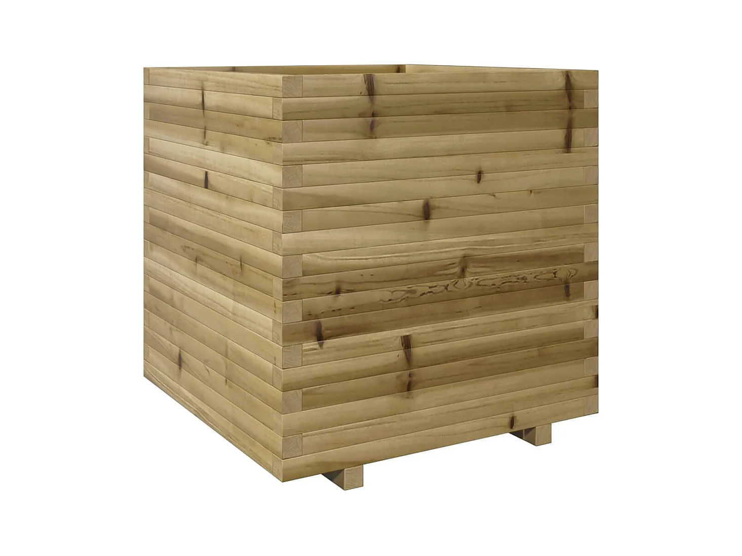 Jardinière bac lit surélevé bois marron 70 x 70 x 72.5 cm 02_0037840
