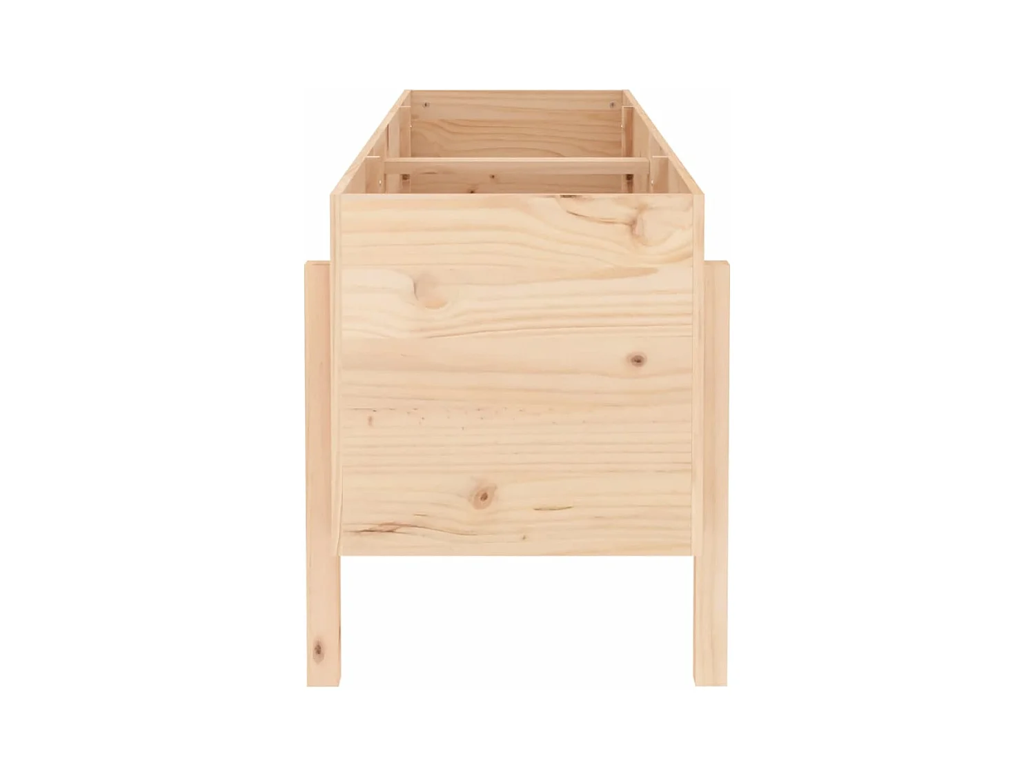 Jardinière bac lit surélevé bois marron 160 x 50 x 57 cm 02_0039376