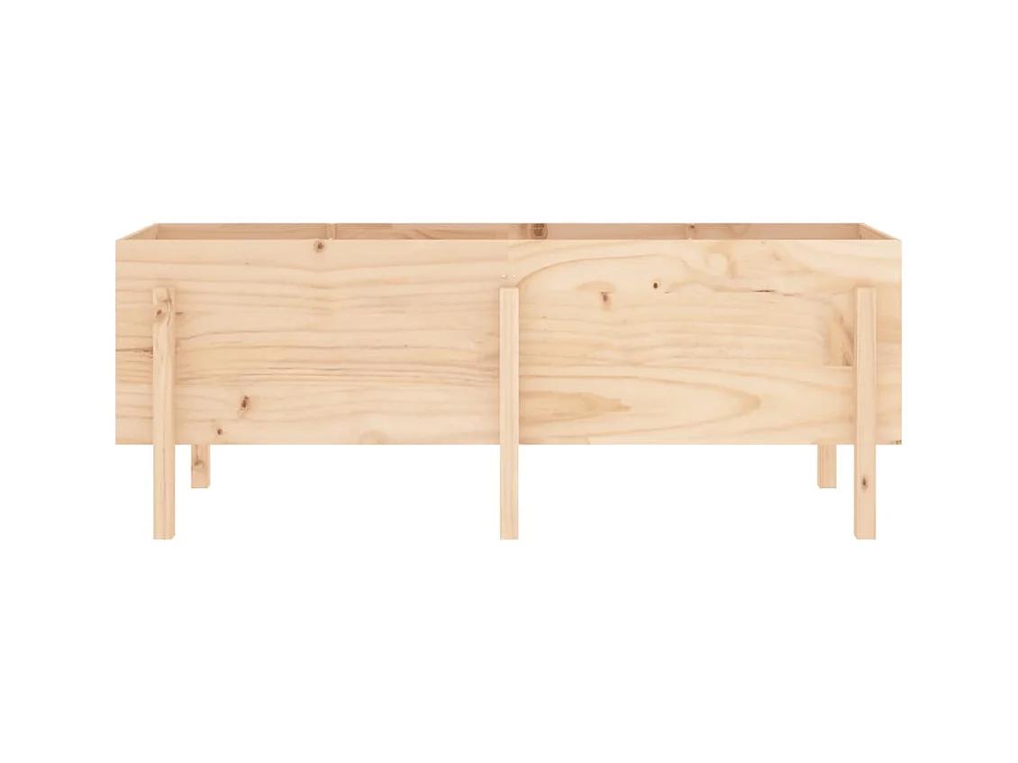 Jardinière bac lit surélevé bois marron 160 x 50 x 57 cm 02_0039376