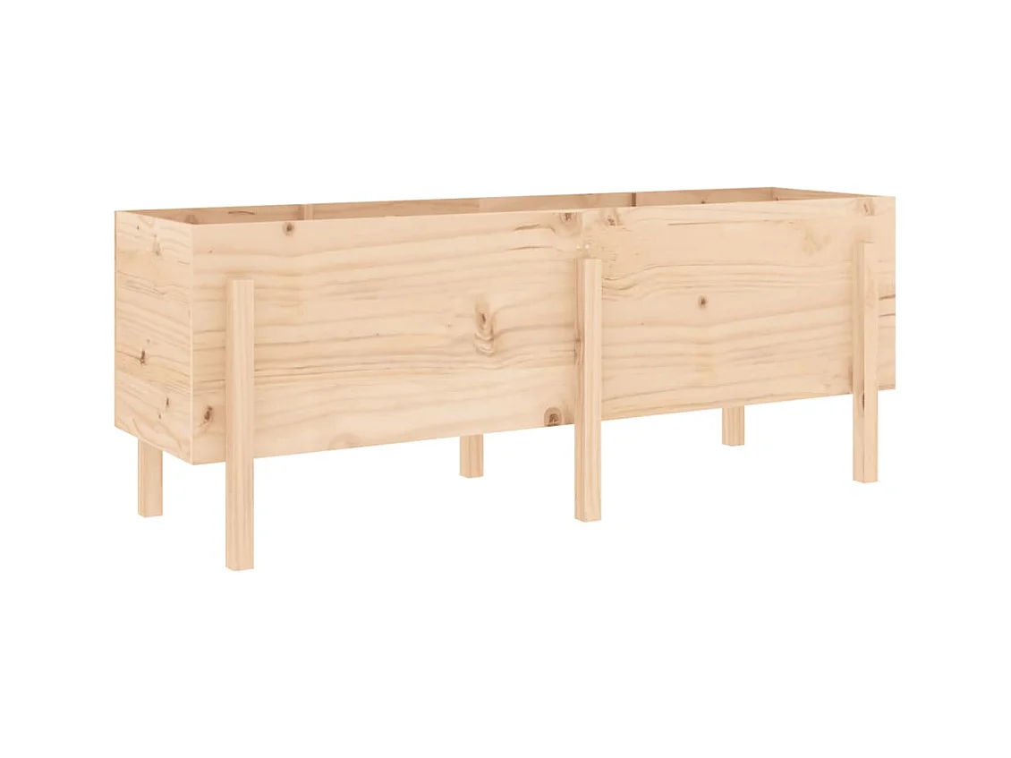 Jardinière bac lit surélevé bois marron 160 x 50 x 57 cm 02_0039376