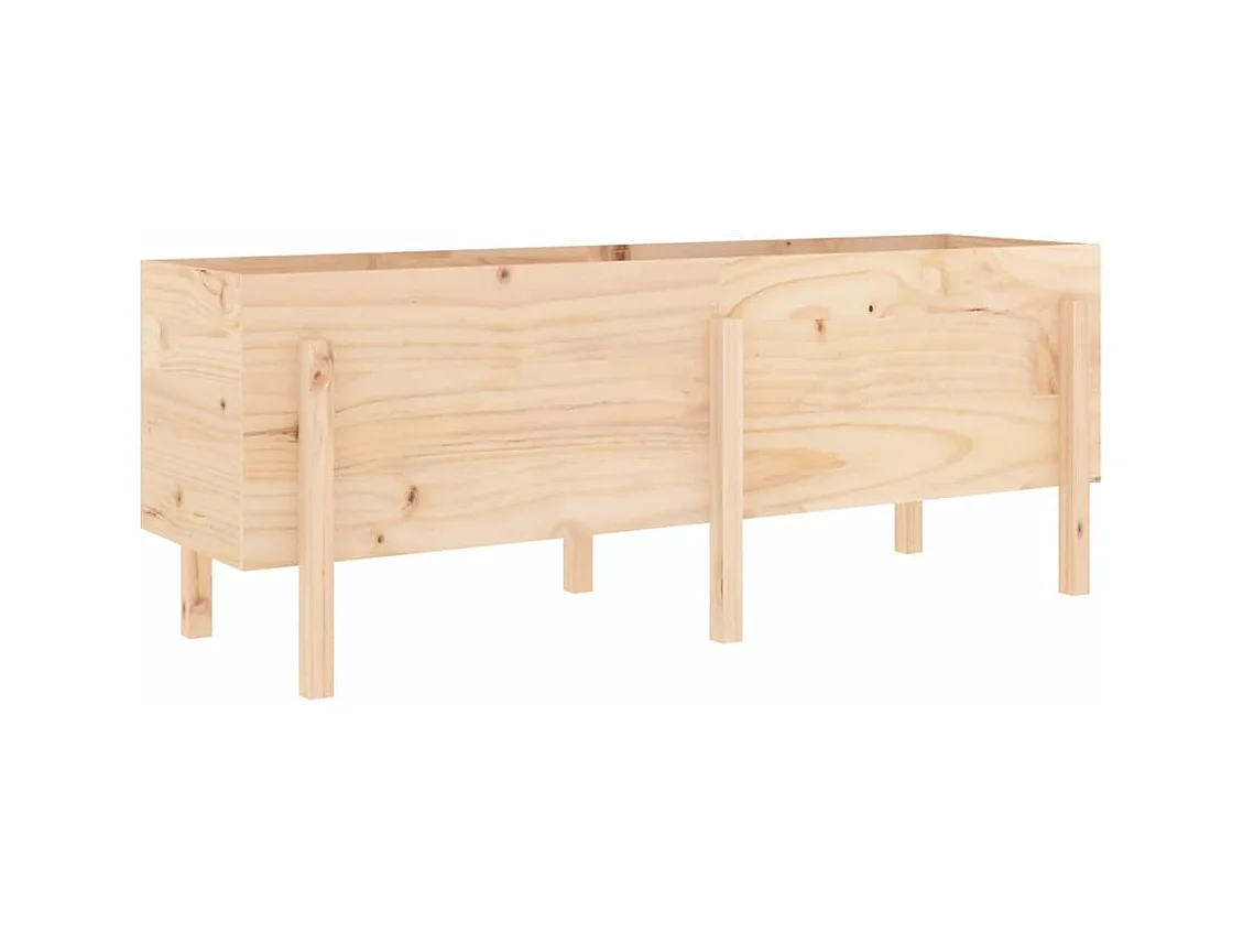 Vassoio per fioriera aiuola rialzata piante fiori terrazza giardino giardino 160 x 50 x 57 cm legno di pino massiccio marrone 02_0039376