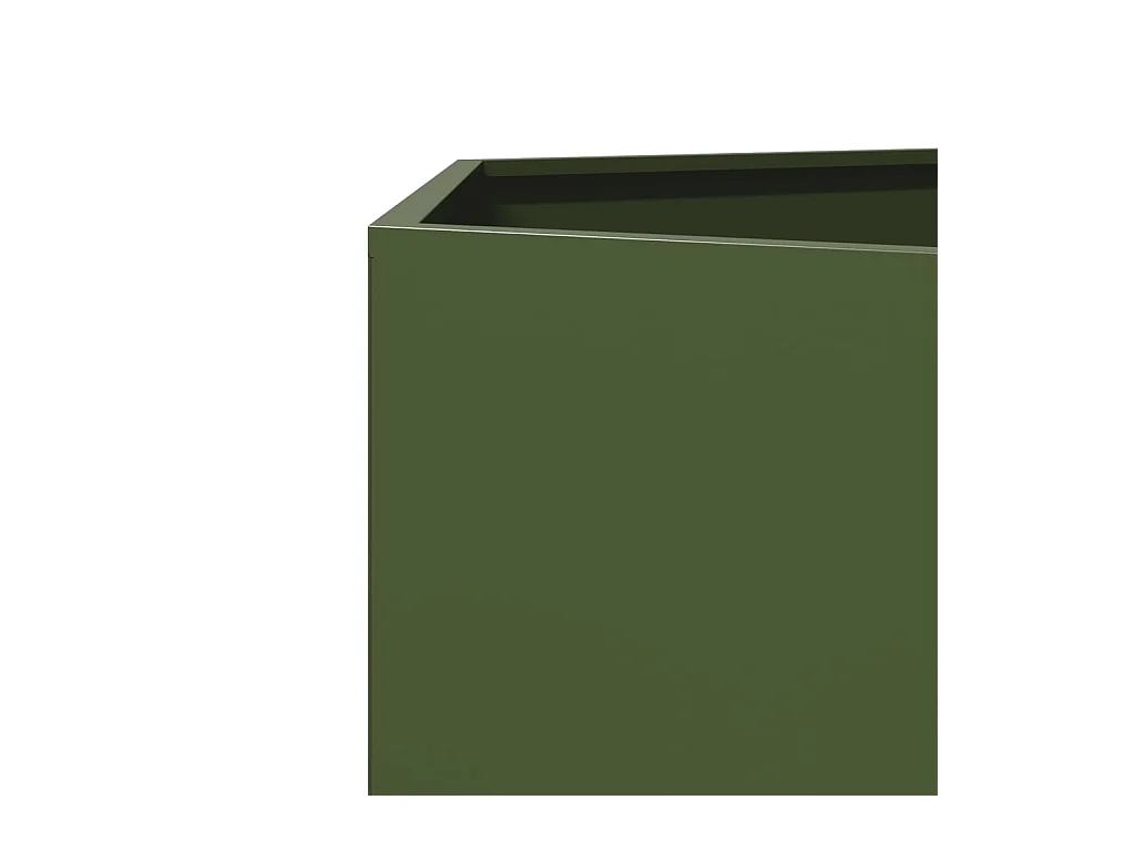 Bandeja para plantador canteiro elevado plantas flores terraço jardim oliva hexágono 69 x 60 x 45 cm aço verde 02_0038711