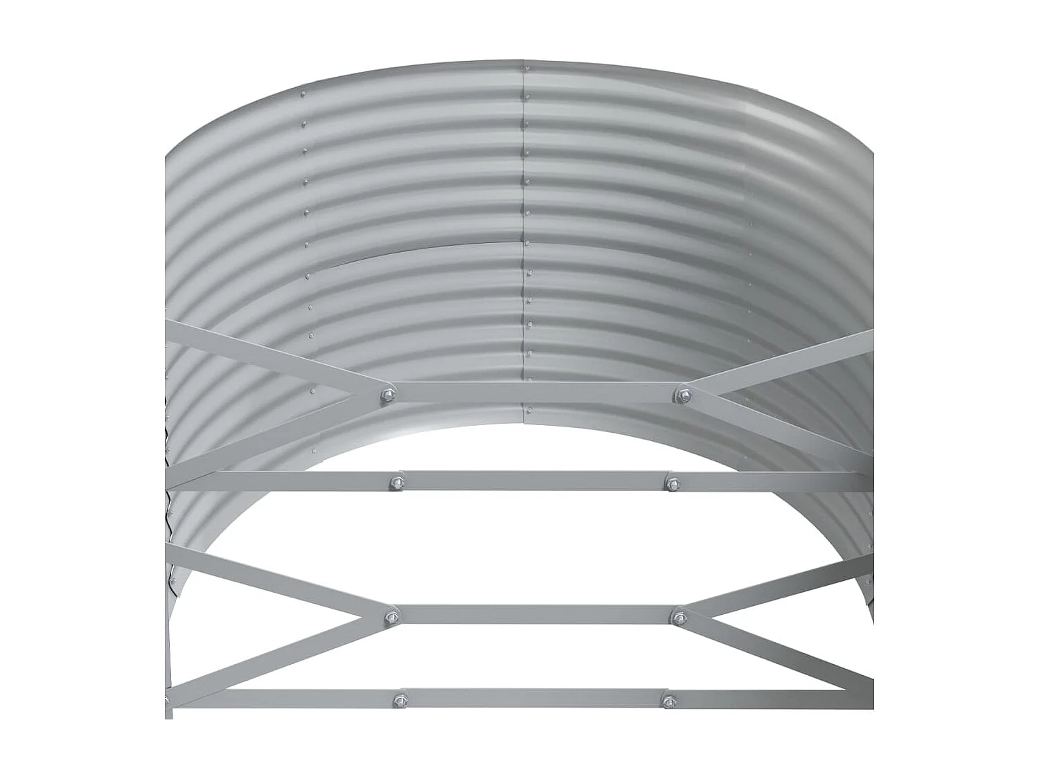 Macetero bancal elevado plantas flores terraza jardín jardín acero con recubrimiento en polvo 175 x 100 x 68 cm gris 02_0039590