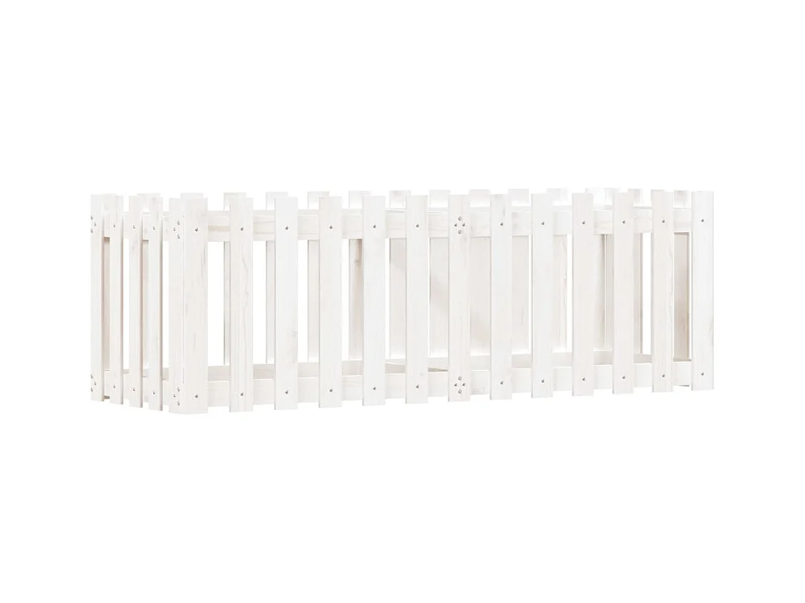 Jardinière bac lit surélevé blanche 150 x 50 x 50 cm 02_0039798