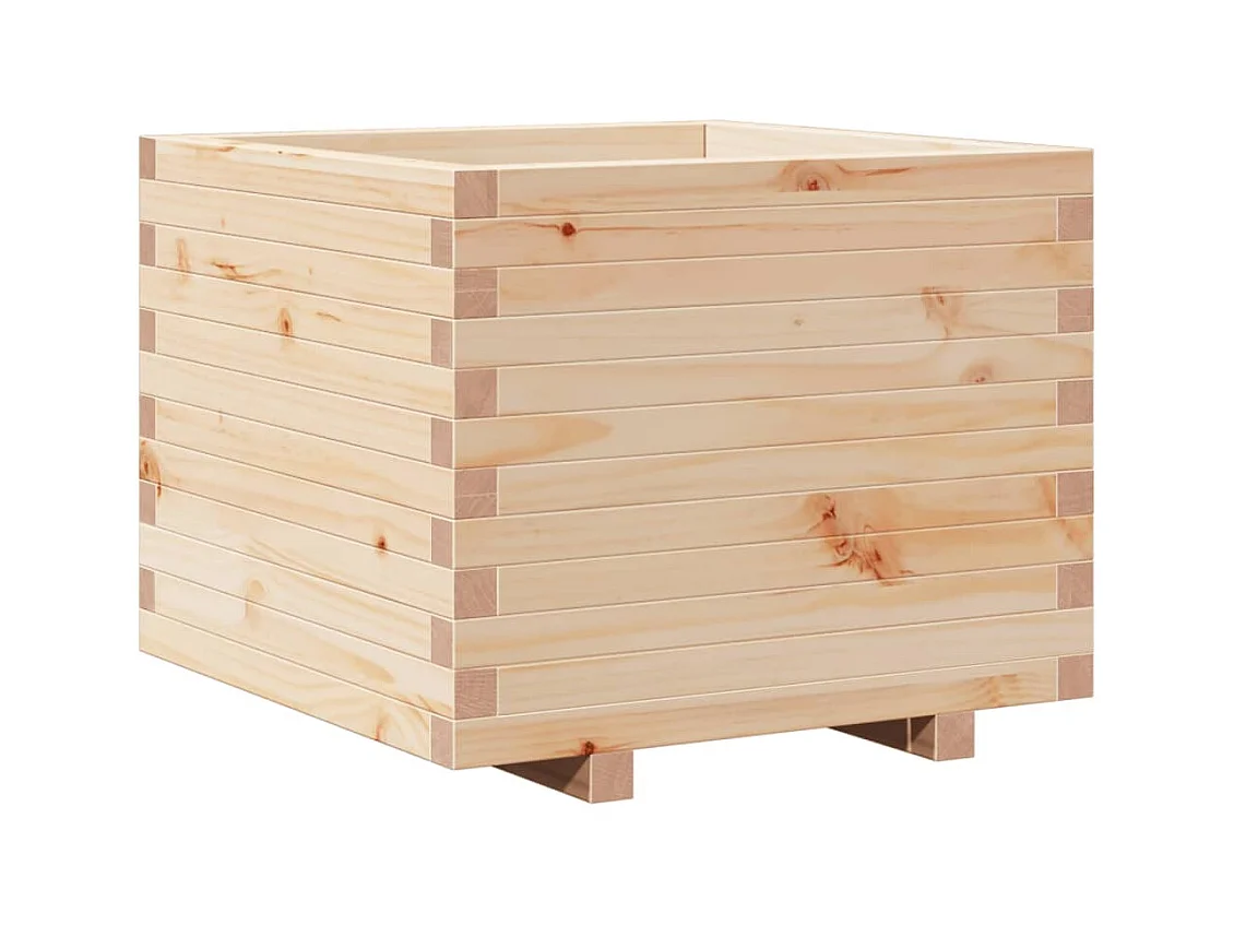 Jardinière bac lit surélevé bois marron 60 x 60 x 49.5 cm 02_0037718