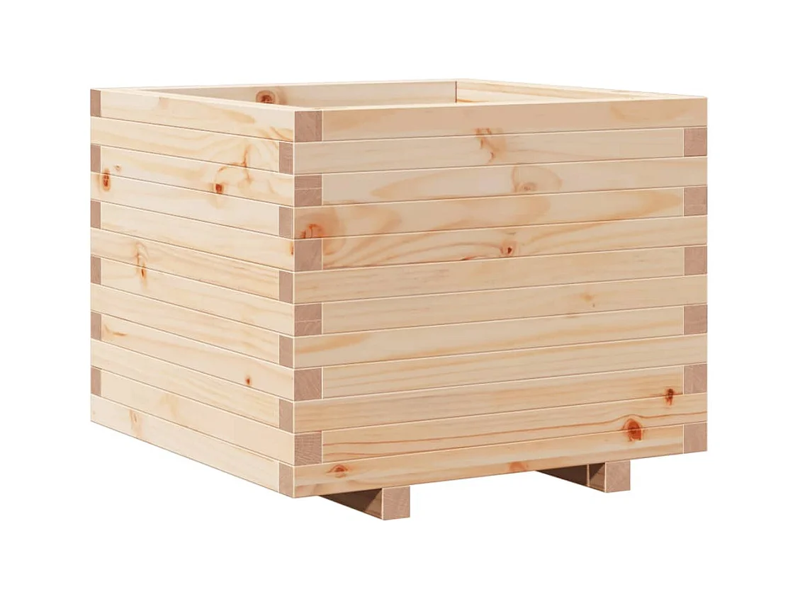 Jardinière bac lit surélevé bois marron 60 x 60 x 49.5 cm 02_0037718