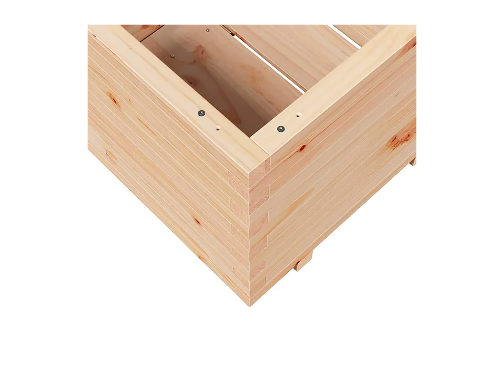 Jardinière bac lit surélevé bois marron 60 x 60 x 49.5 cm 02_0037718