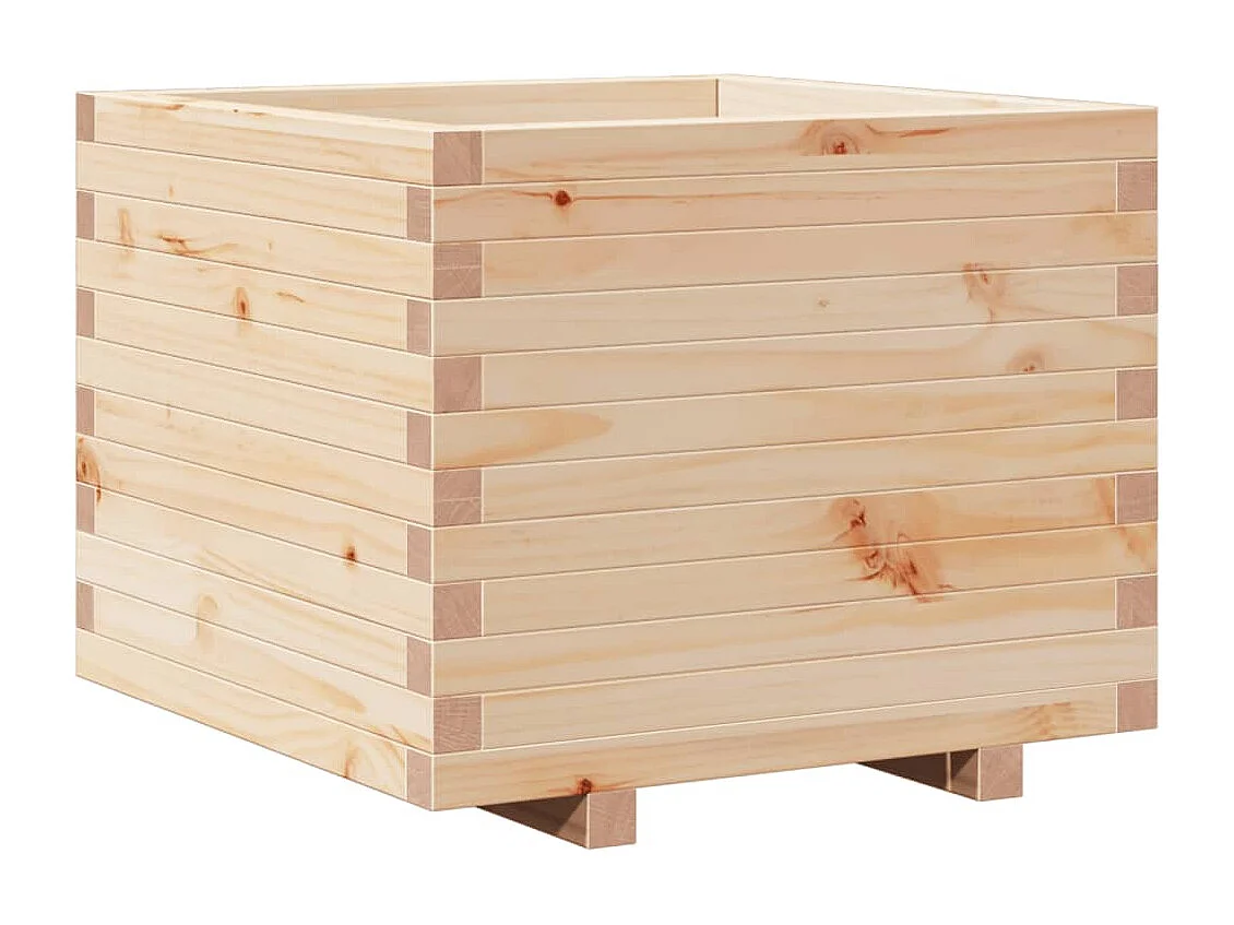 Vassoio per fioriera aiuola rialzata piante fiori terrazza giardino 60 x 60 x 49,5 cm legno di pino massiccio marrone 02_0037718