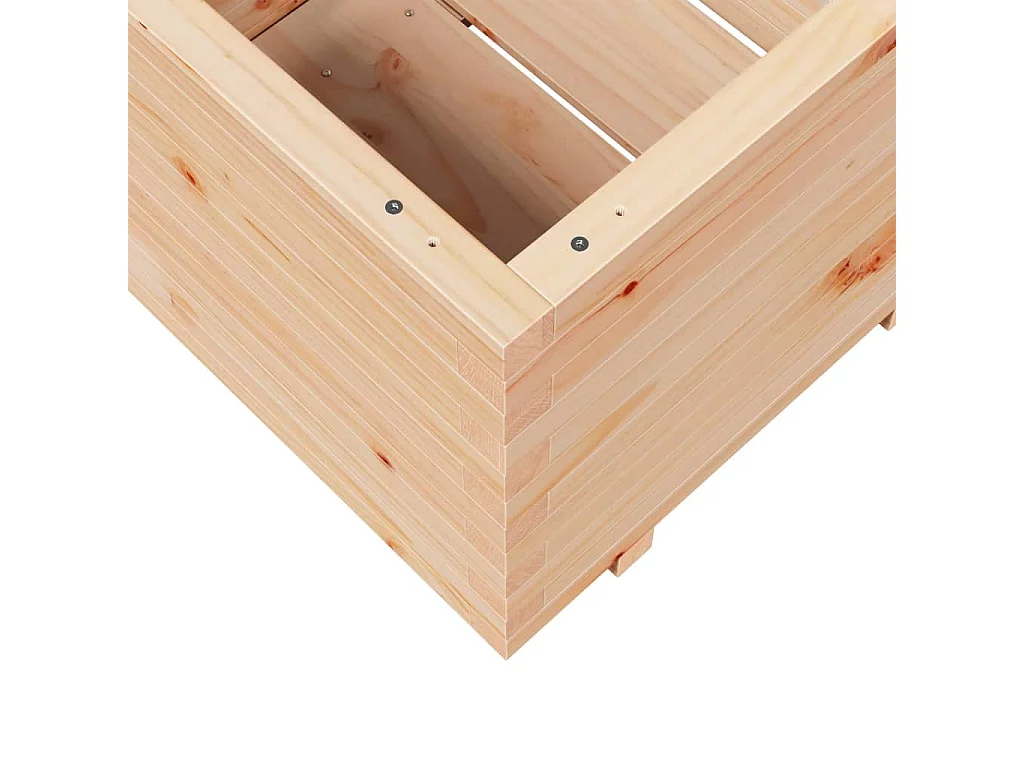 Vassoio per fioriera aiuola rialzata piante fiori terrazza giardino 60 x 60 x 49,5 cm legno di pino massiccio marrone 02_0037718