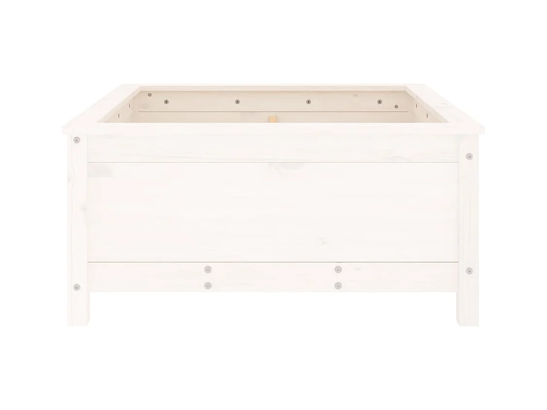 Jardinière bac lit surélevé bois blanche 82.5 x 82.5 x 39 cm 02_0037943
